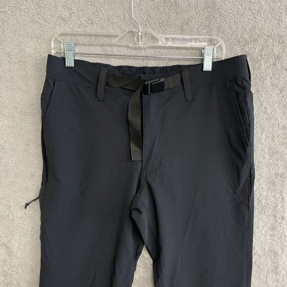 NEW Lands' End Men's 32 Outdoor Outrigger Pants Black Polyester Raw hem - Picture 10 of 11